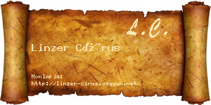 Linzer Círus névjegykártya